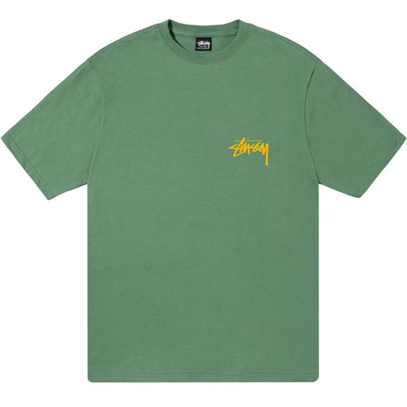 NWT Limited Edition Stussy Wizard Tee In Green & Yellow (Men’s Size Medium) - Picture 2 of 10